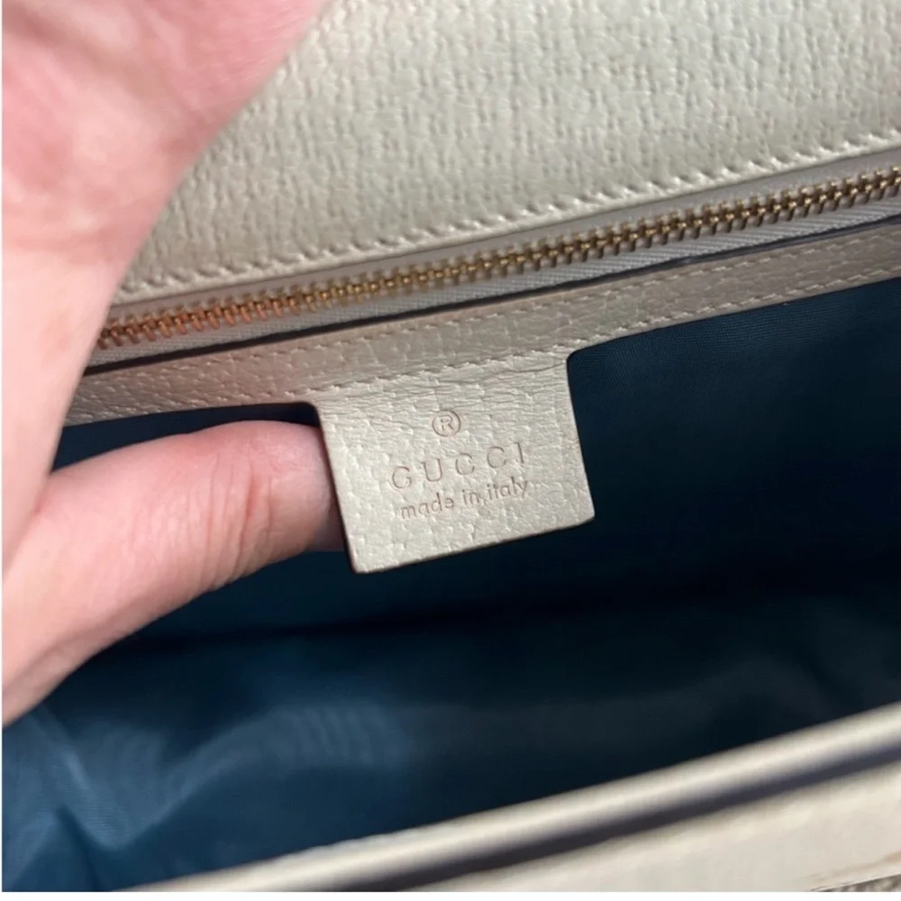 Gucci ivory Gold-Embellished bees and stars crossbody Bag- PM size - Picture 8 of 15